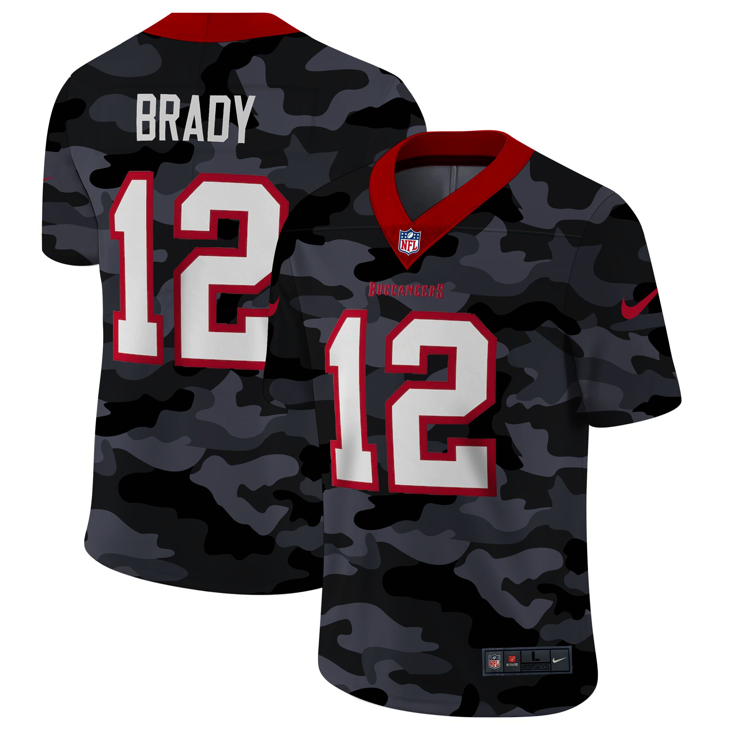 Men Tampa Bay Buccaneers #12 Brady 2020 Nike Camo Salute to Service Limited NFL Jerseys->tampa bay buccaneers->NFL Jersey